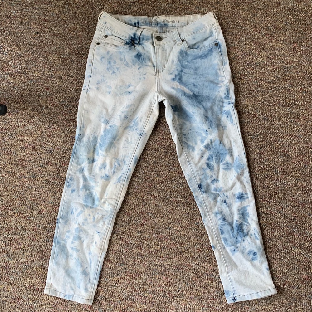 Tie dye Capri jeans